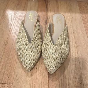 Woven Seychelles mules